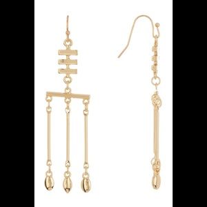 Abstract mobile goldtone earring